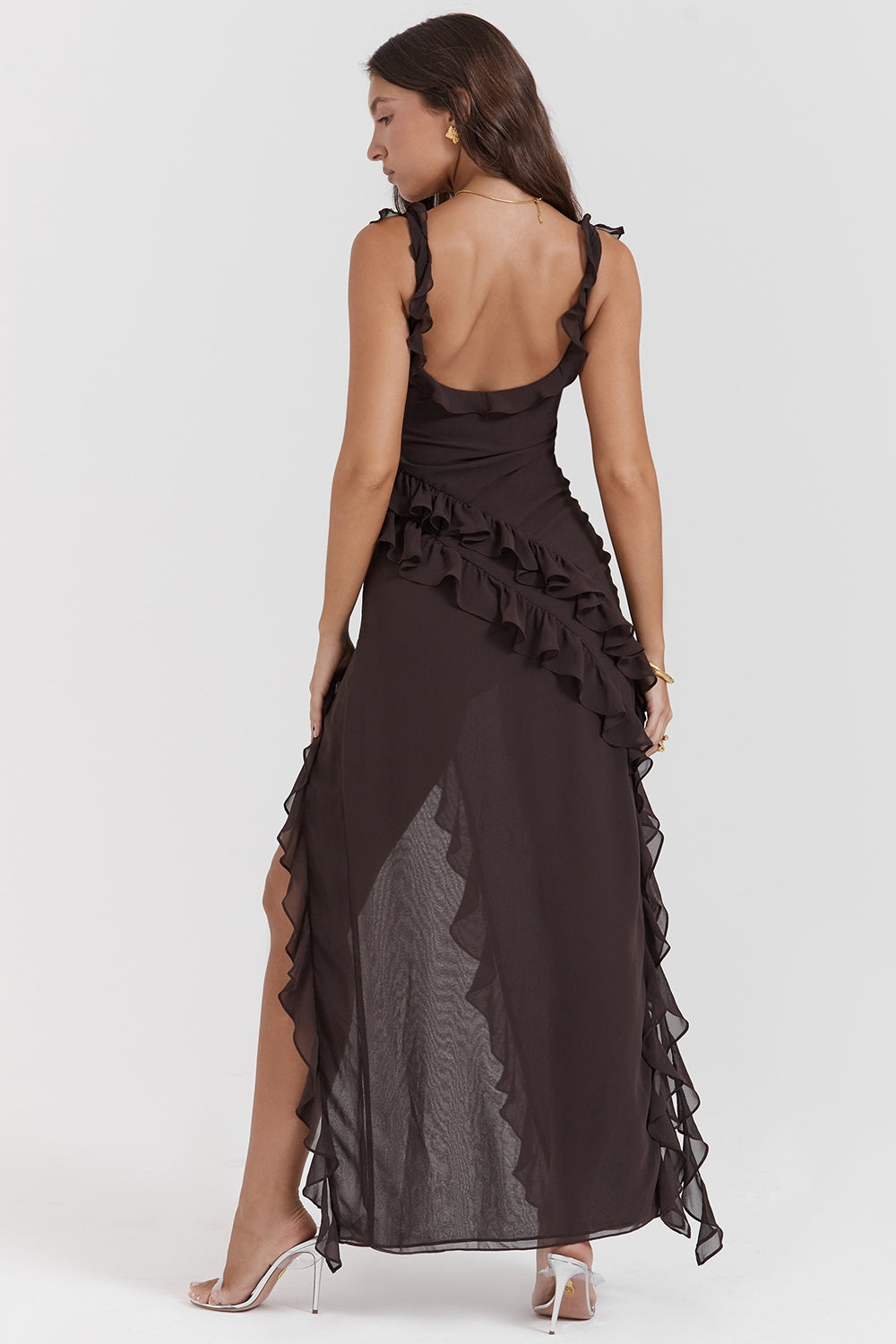 Dalia | Robe longue avec volants