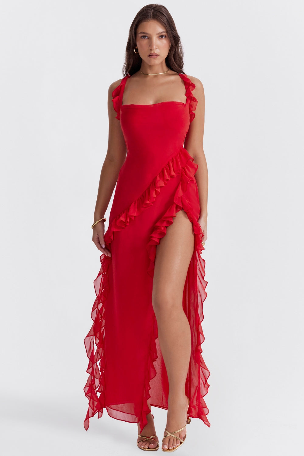 Dalia | Robe longue avec volants