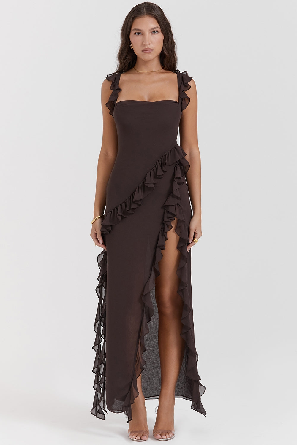 Dalia | Robe longue avec volants