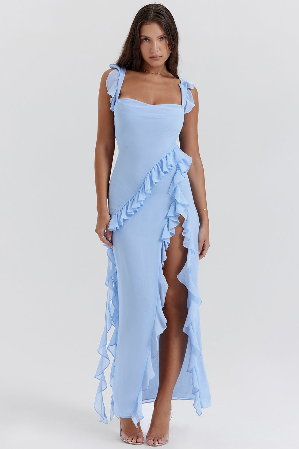 Dalia | Robe longue avec volants
