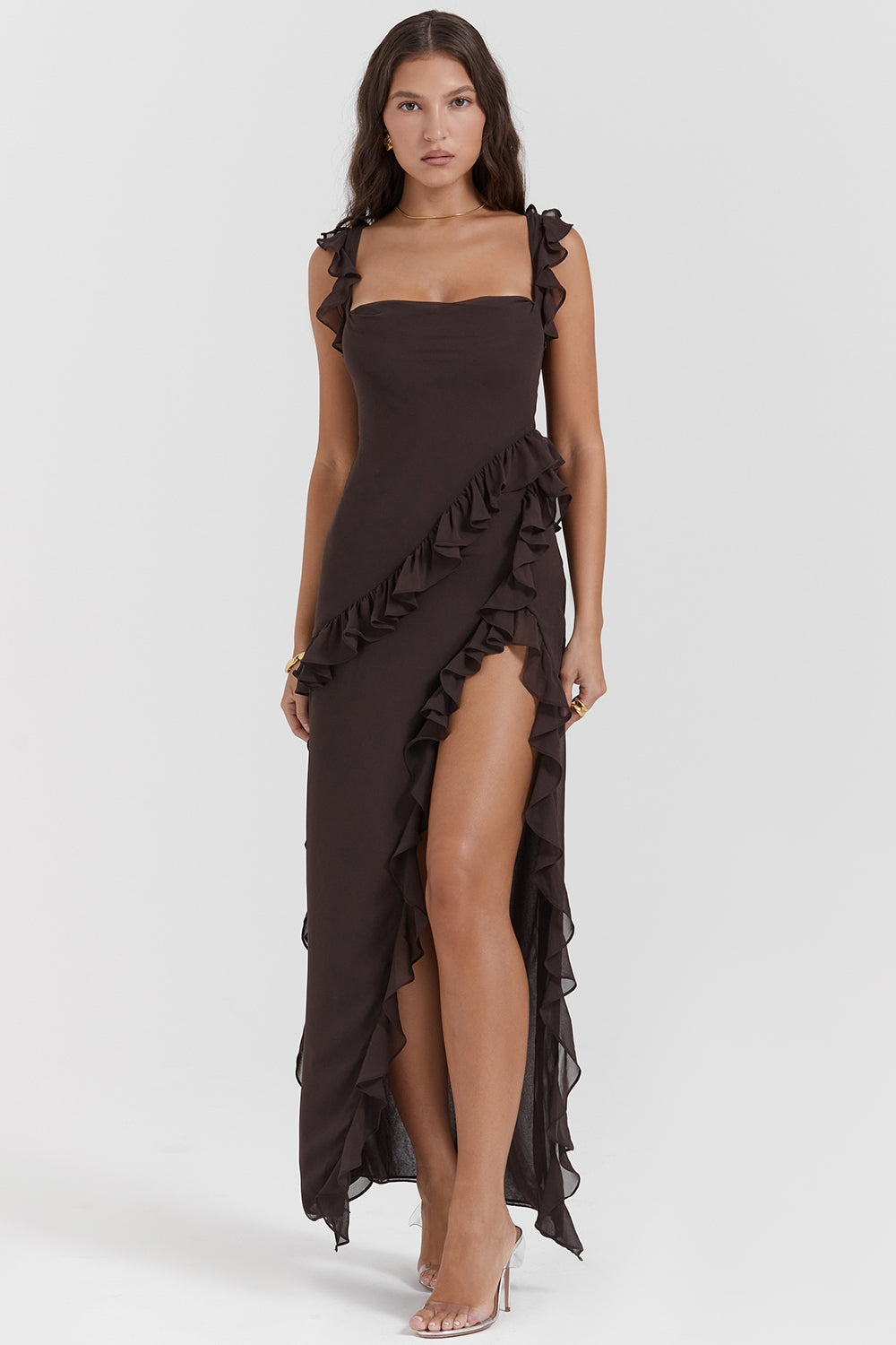 Dalia | Robe longue avec volants