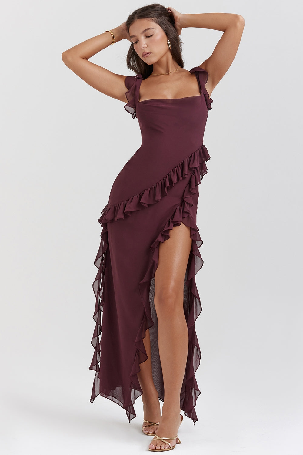 Dalia | Robe longue avec volants