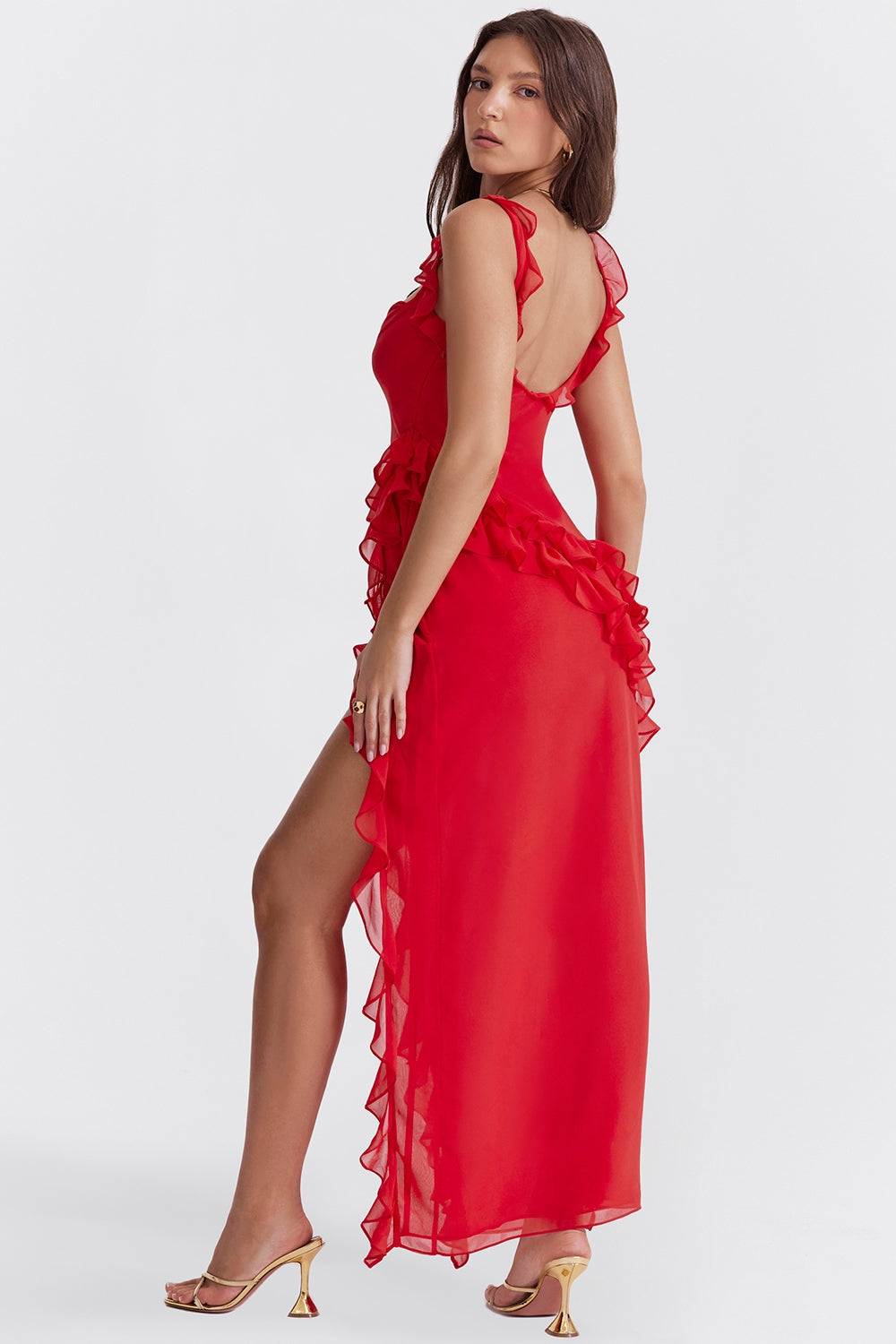 Dalia | Robe longue avec volants