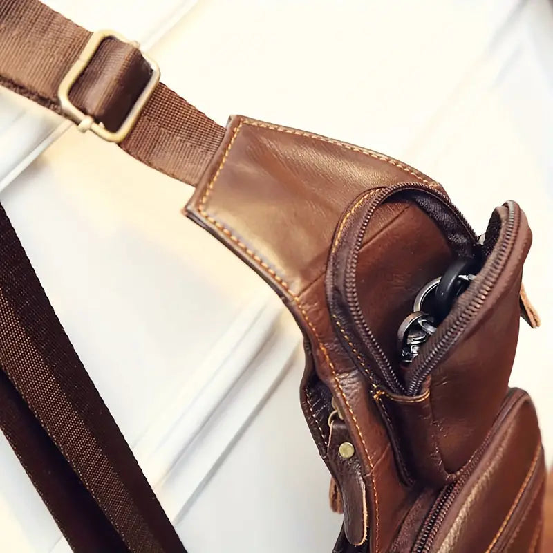 Zachary - Sac bandoulière en cuir vintage pour hommes
