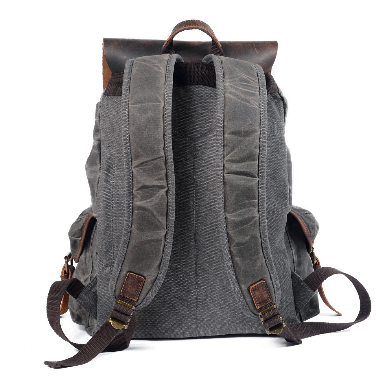 James - Sac à dos en toile et cuir vintage