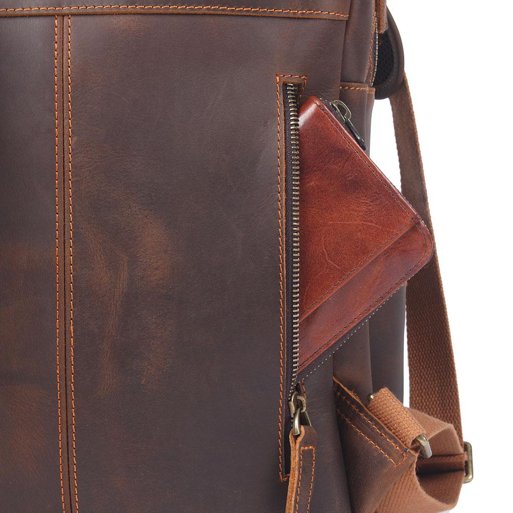 Robert - Sac à dos de voyage en cuir rétro