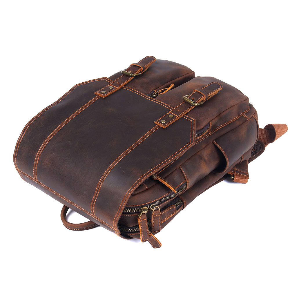 Robert - Sac à dos de voyage en cuir rétro