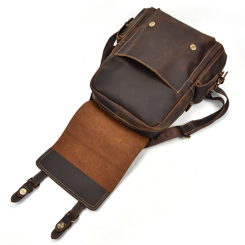 Nathan - Sac à dos en cuir résistant à l'eau