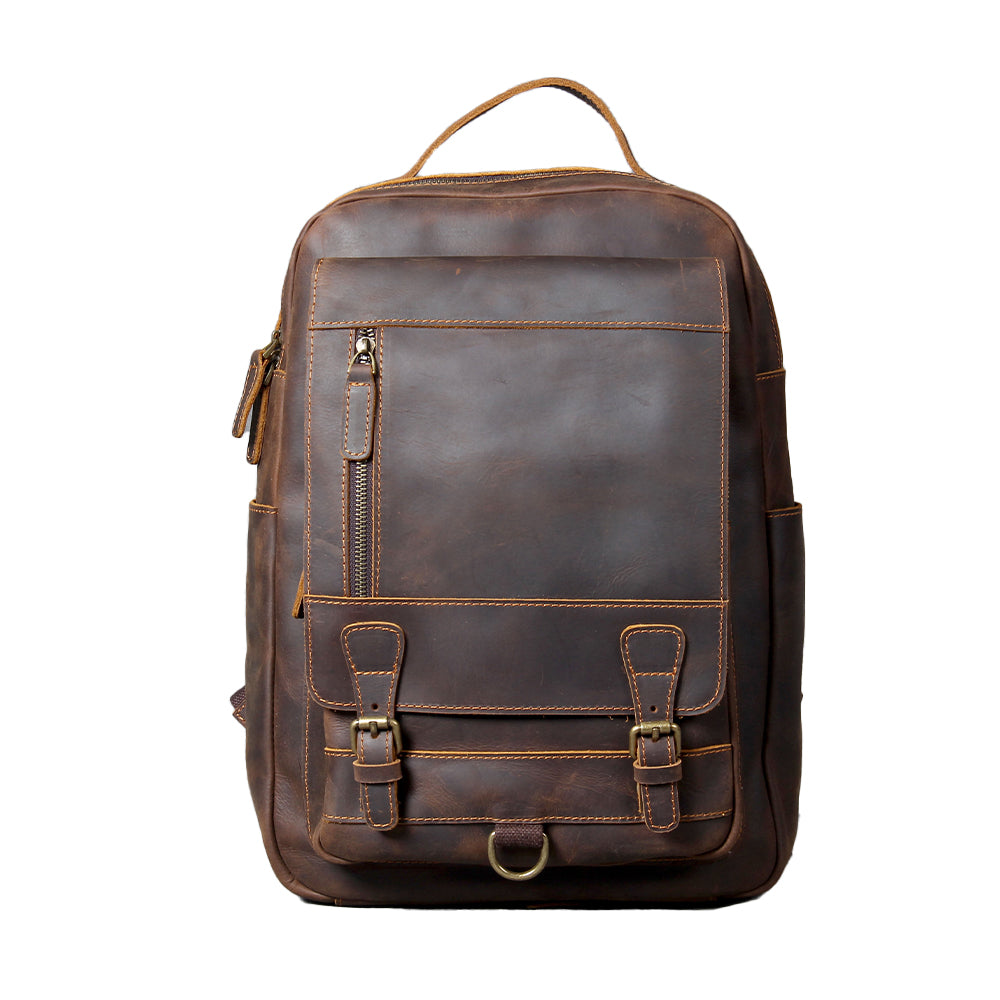 Jason - Sac à dos en cuir tan premium