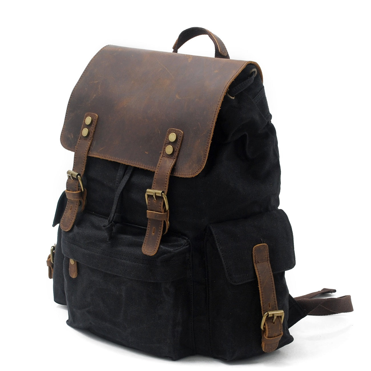 Jacob - Sac à dos vintage en toile cirée