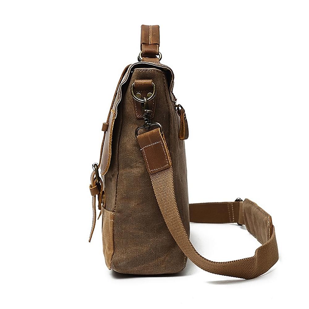Jack - Sac Messager en Toile Cirée Résistante à l'Eau