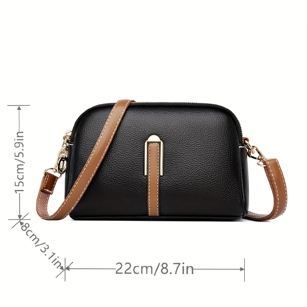 Sac à bandoulière Mila en cuir gaufré Litchi (ACHETEZ 1, OBTENEZ 1 GRATUIT)