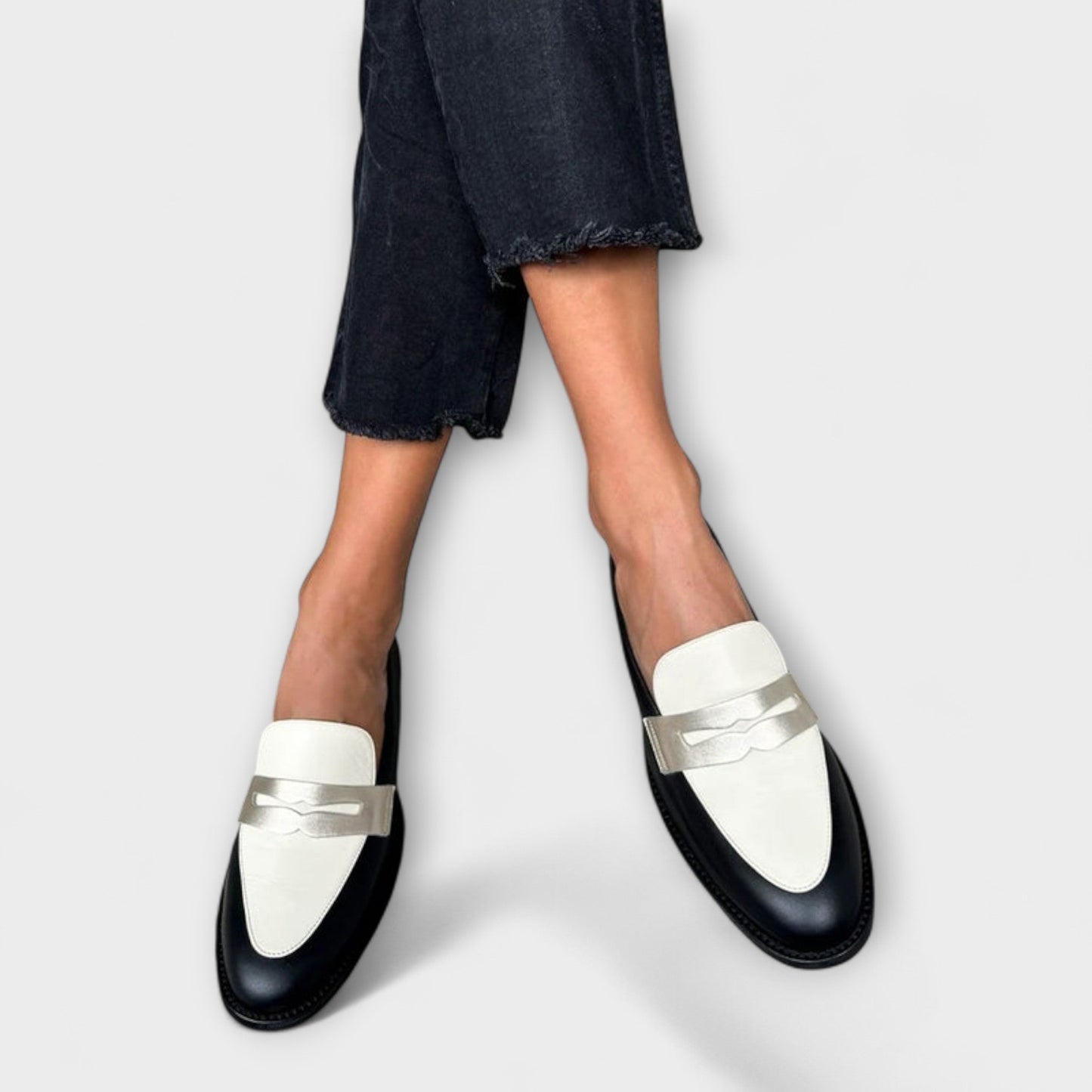 Léa | Mocassins Noirs Brillants