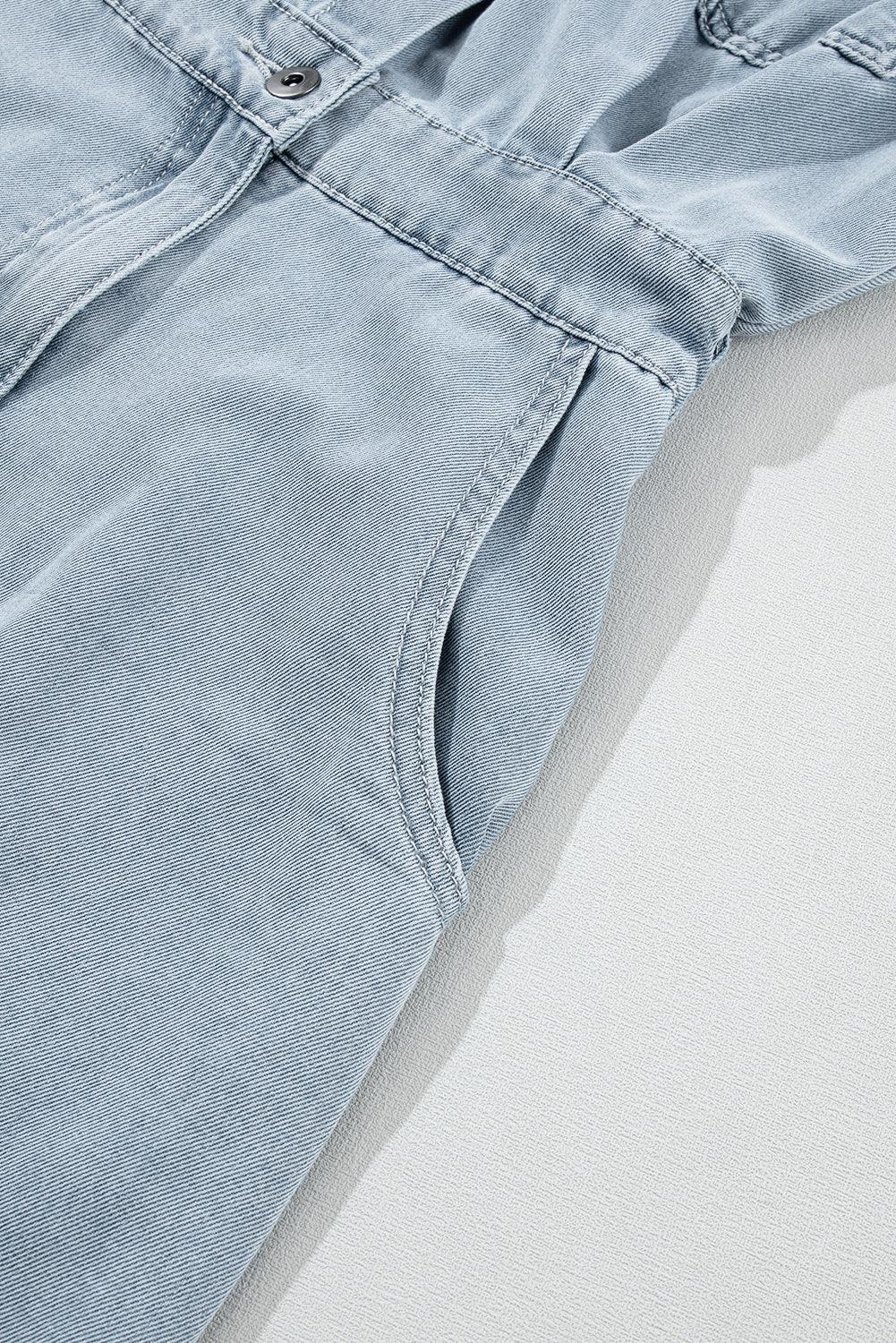 Caroline® | Robe en Jean Élégante avec Manches Courtes Chauve-Souris