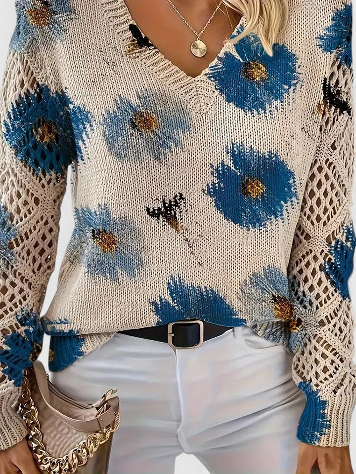 Amélie | Pull élégant avec motif floral