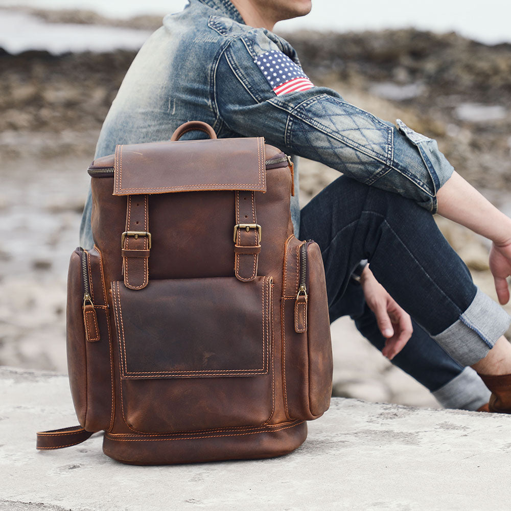 Charles - Sac à dos en cuir pour hommes