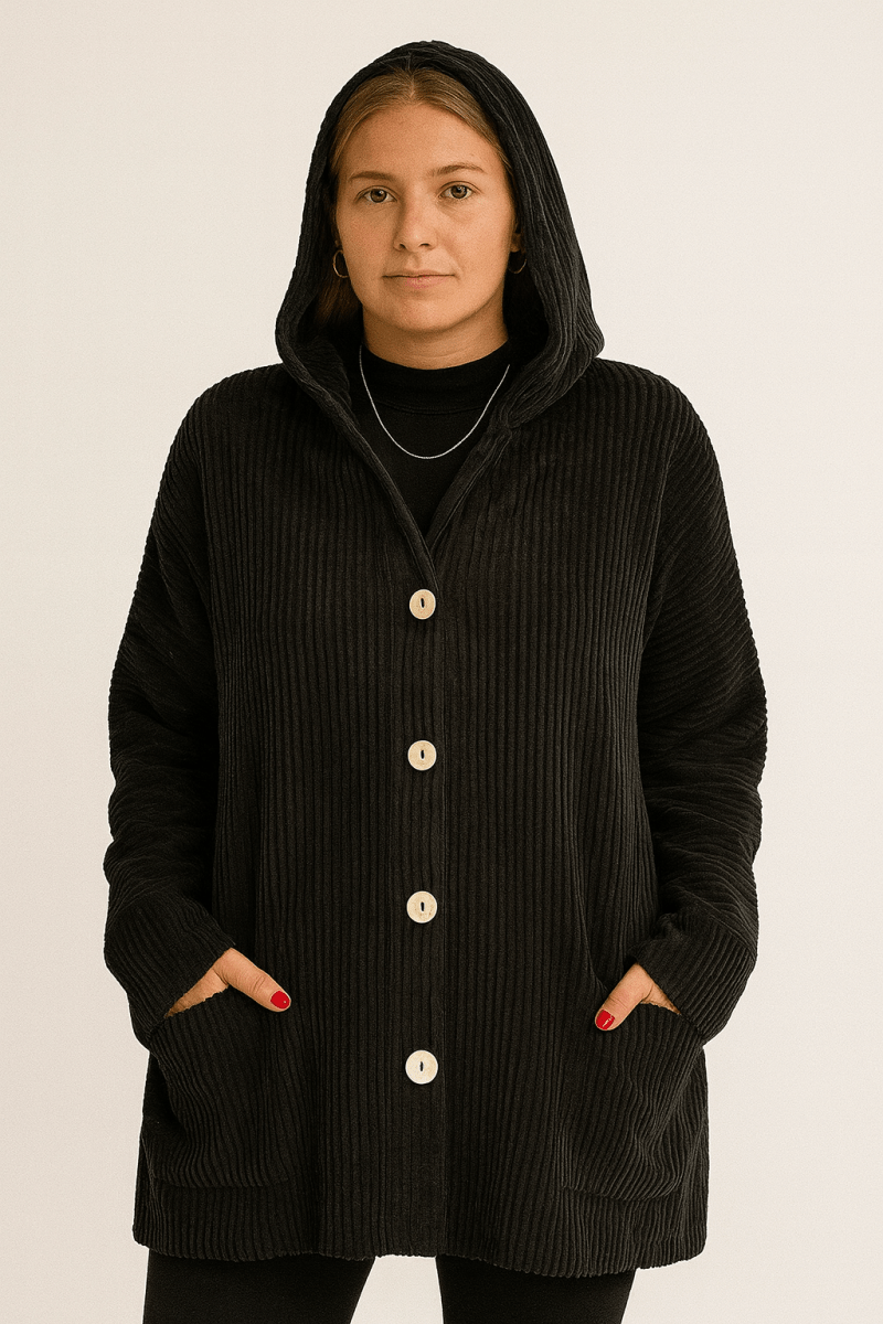 INDIE - Veste à Capuche en Velours Côtelé