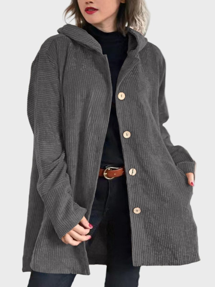 INDIE - Veste à Capuche en Velours Côtelé