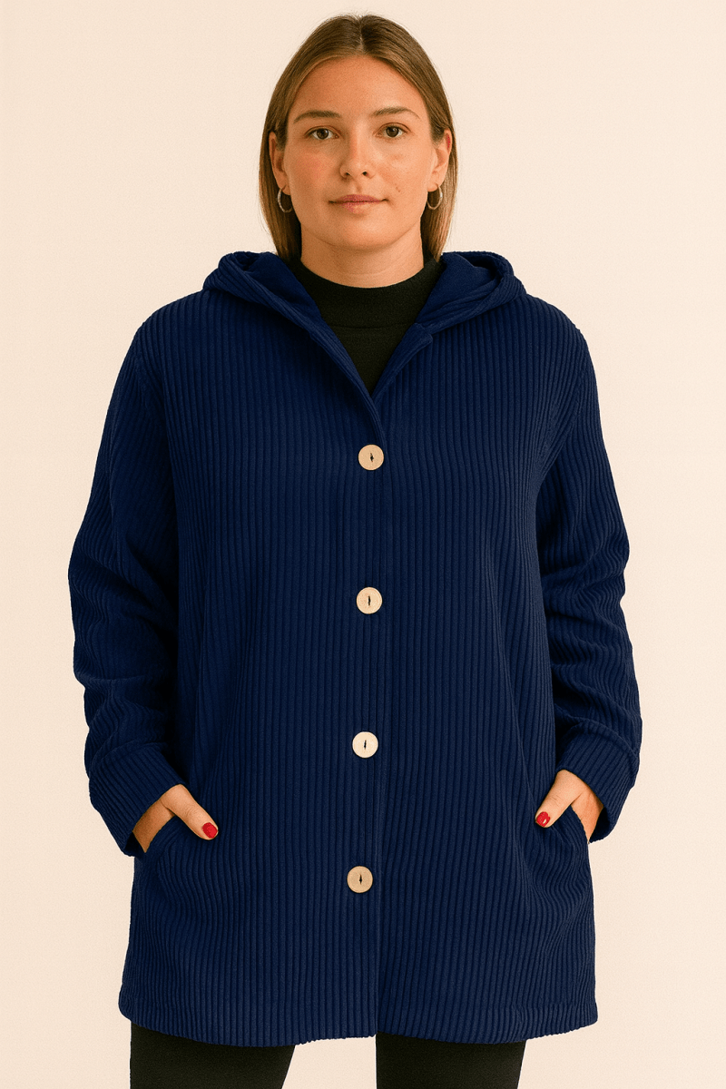 INDIE - Veste à Capuche en Velours Côtelé