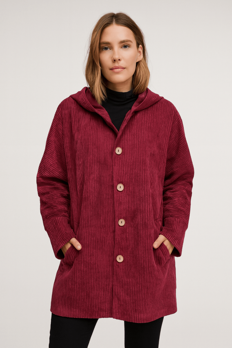 INDIE - Veste à Capuche en Velours Côtelé