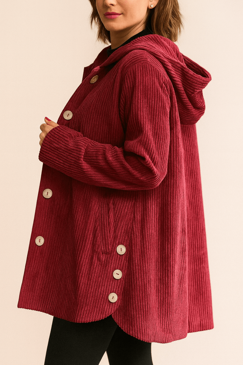 INDIE - Veste à Capuche en Velours Côtelé