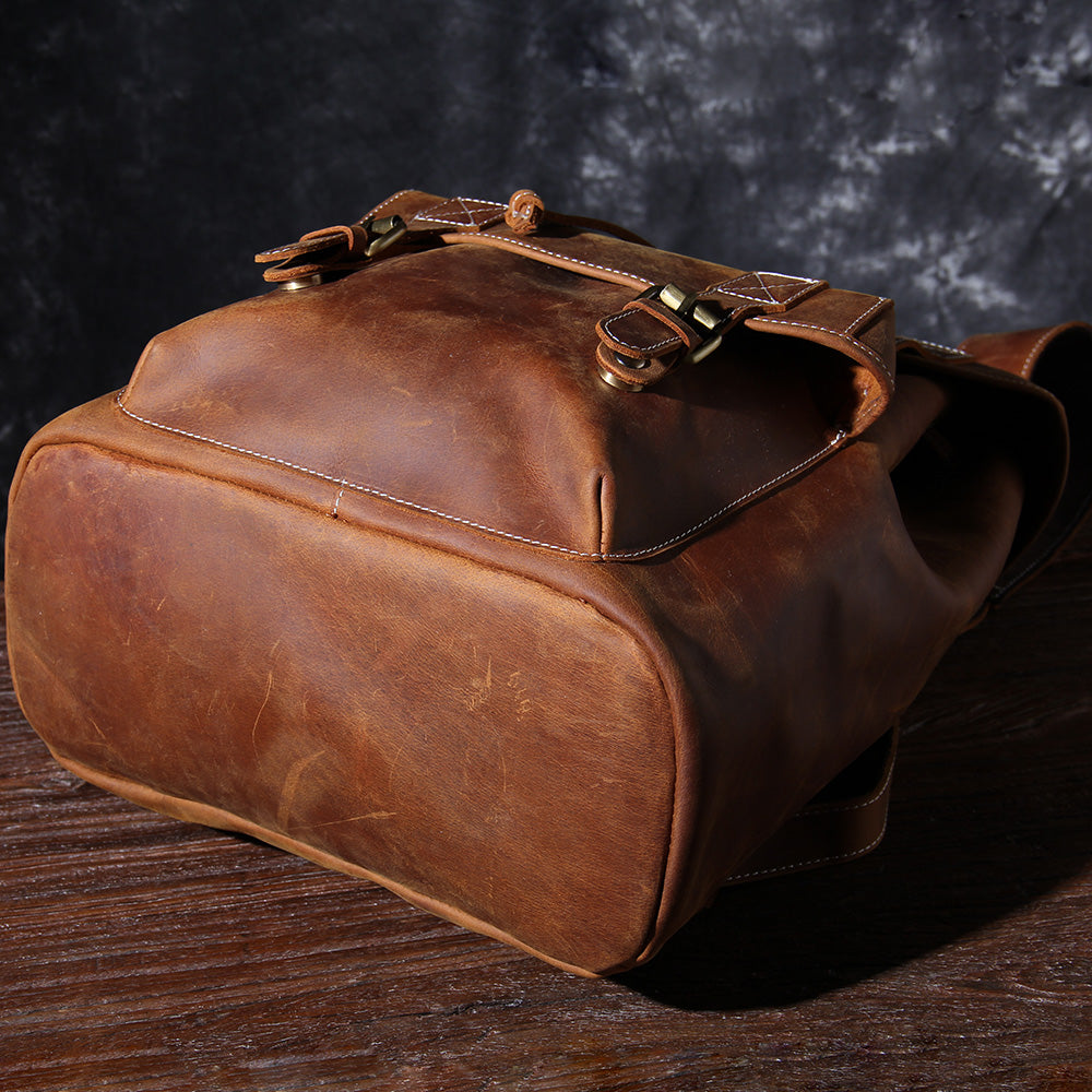 Jeffrey - Sac à dos en cuir classique et durable