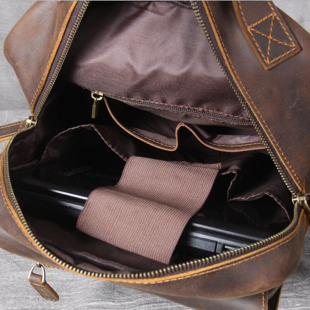 Jason - Sac à dos en cuir tan premium