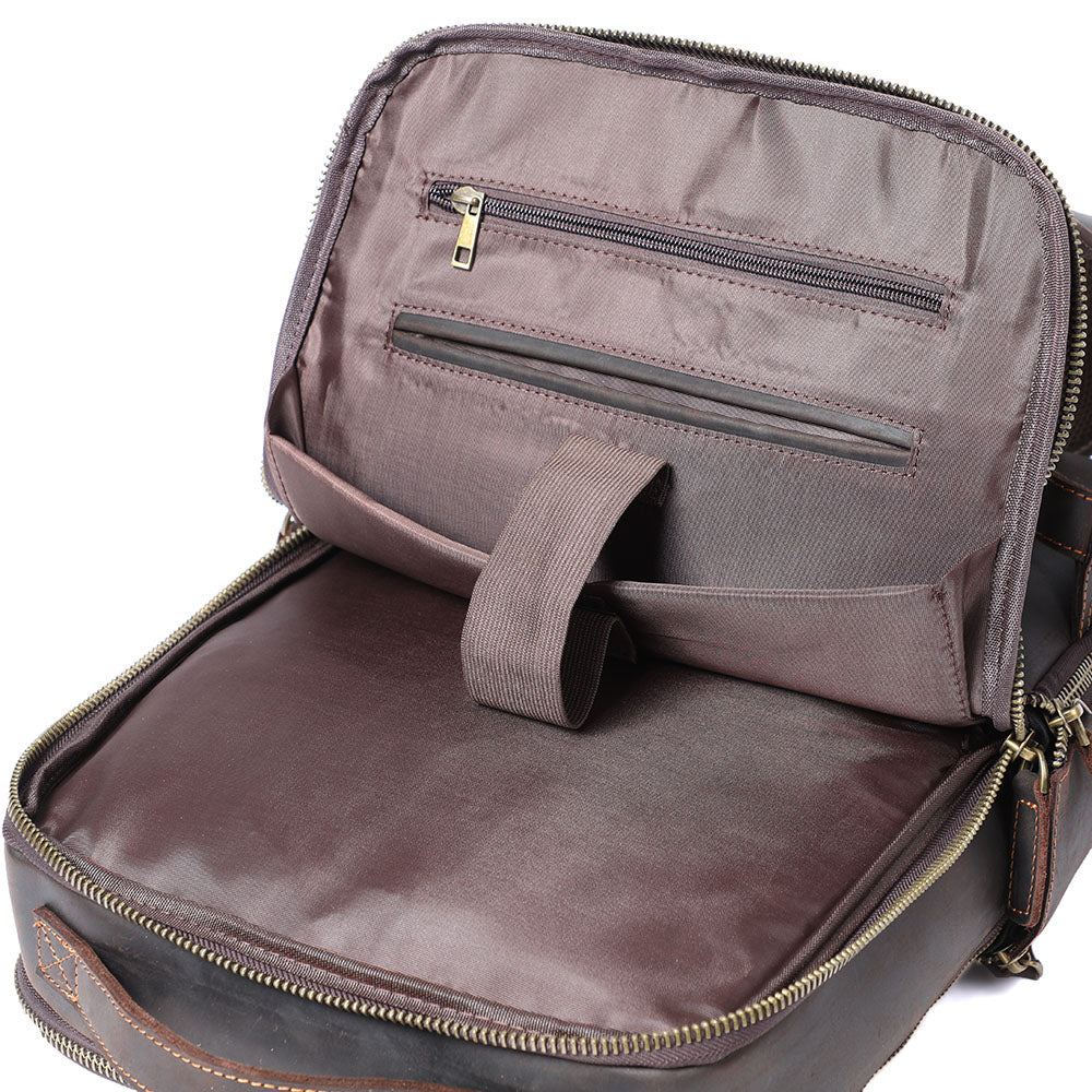 Andrew - Sac à dos en cuir pour ordinateur portable pour hommes