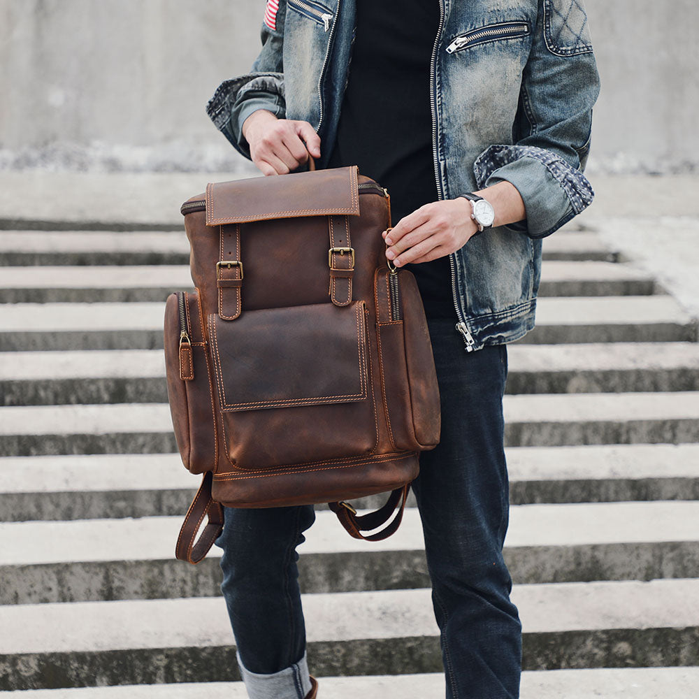 Charles - Sac à dos en cuir pour hommes