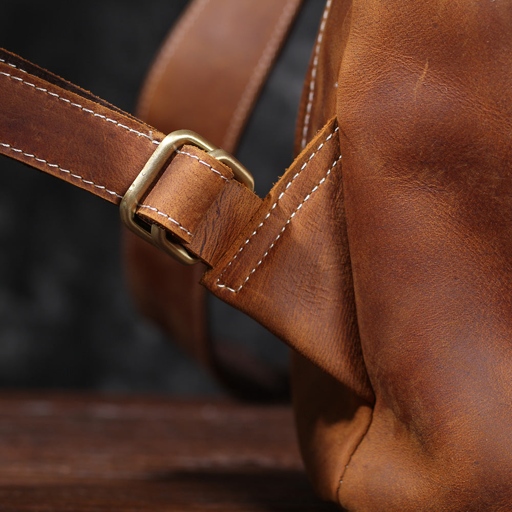 Jeffrey - Sac à dos en cuir classique et durable