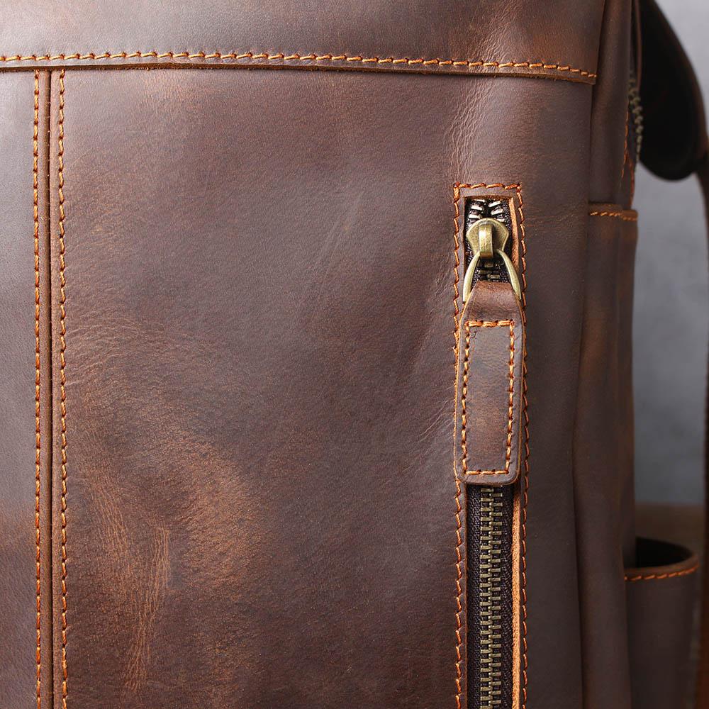 Robert - Sac à dos de voyage en cuir rétro