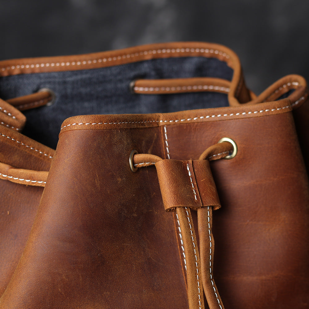 Jeffrey - Sac à dos en cuir classique et durable