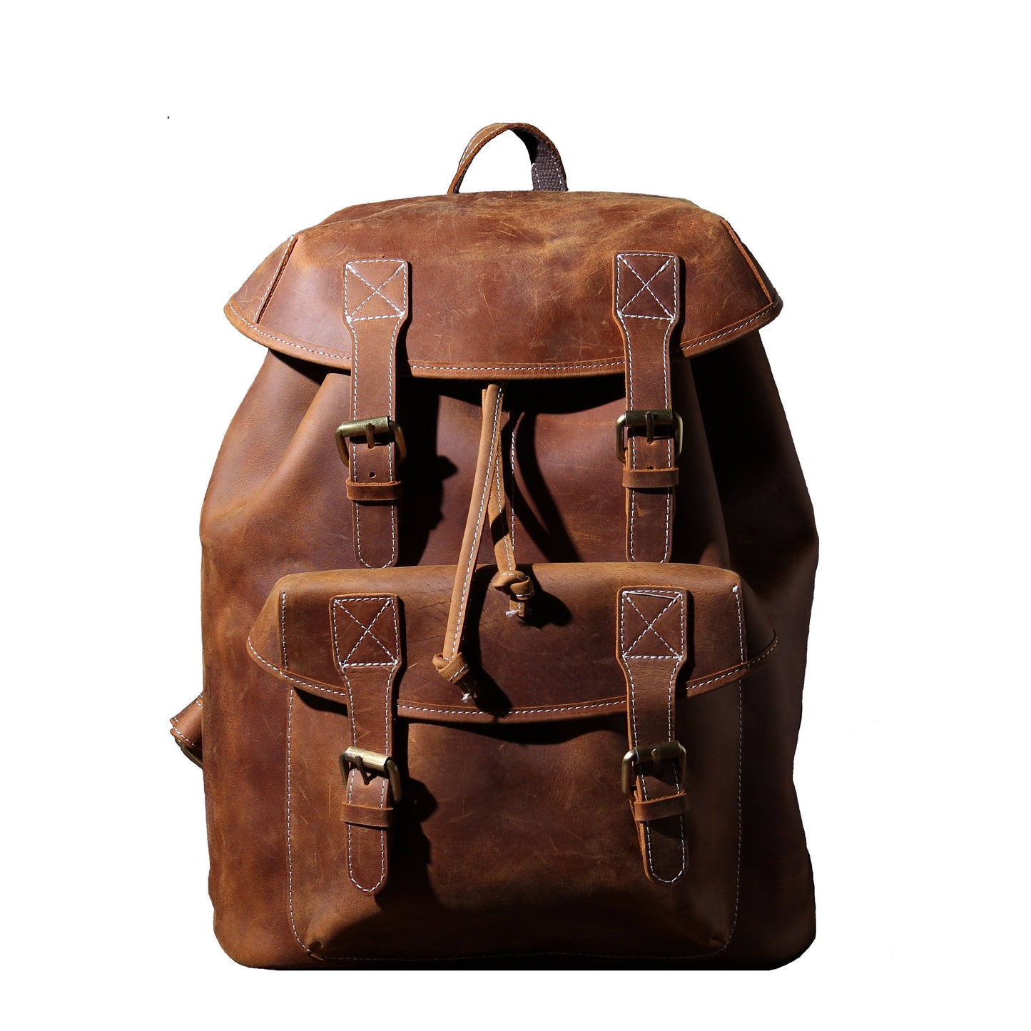 Jeffrey - Sac à dos en cuir classique et durable