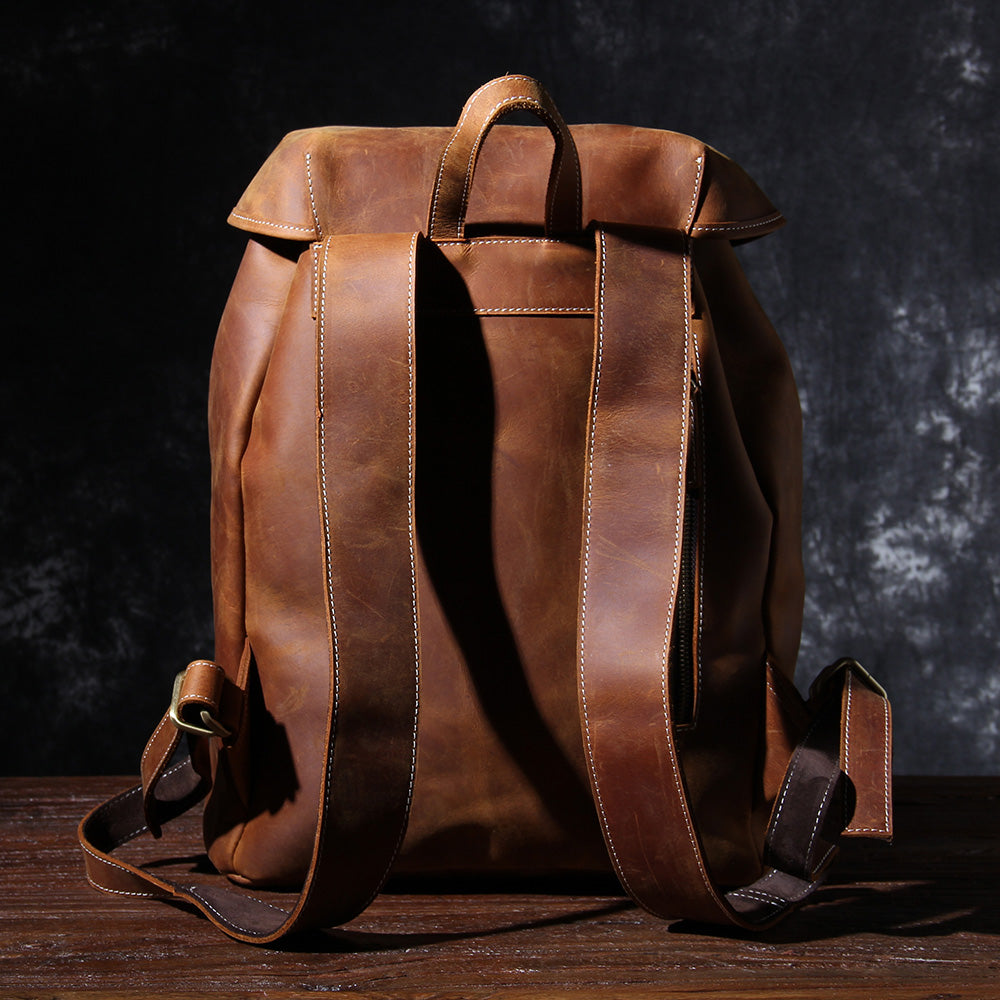 Jeffrey - Sac à dos en cuir classique et durable
