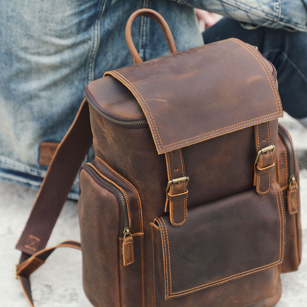 Charles - Sac à dos en cuir pour hommes