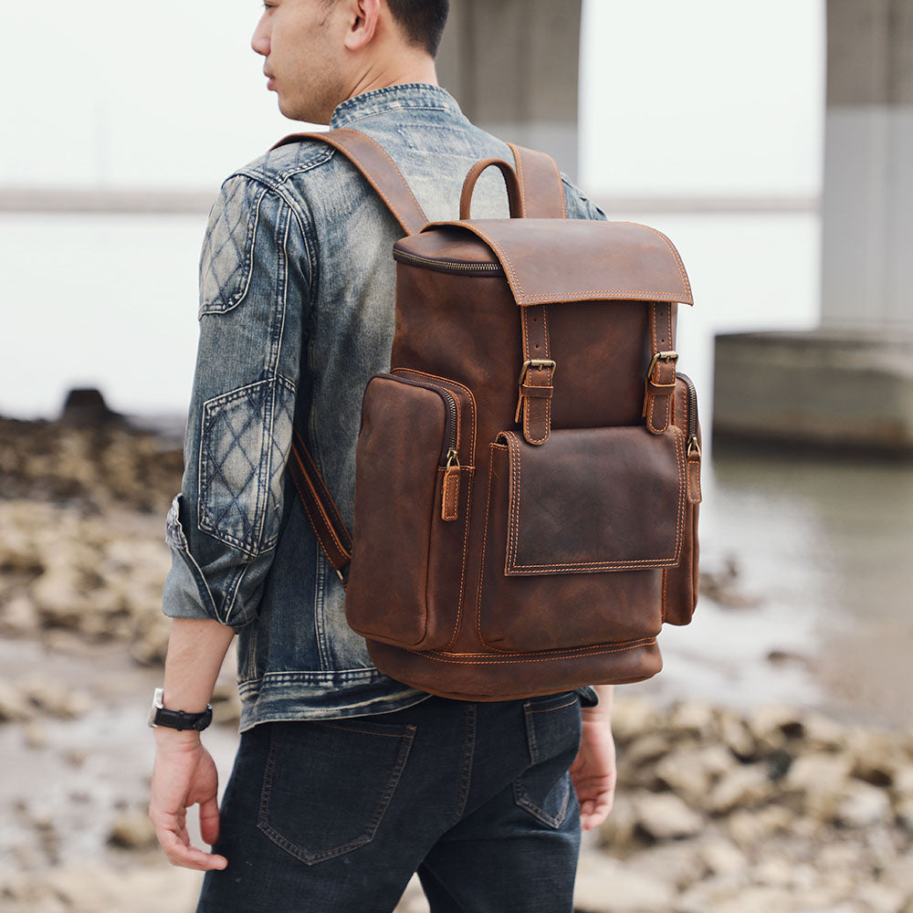 Charles - Sac à dos en cuir pour hommes