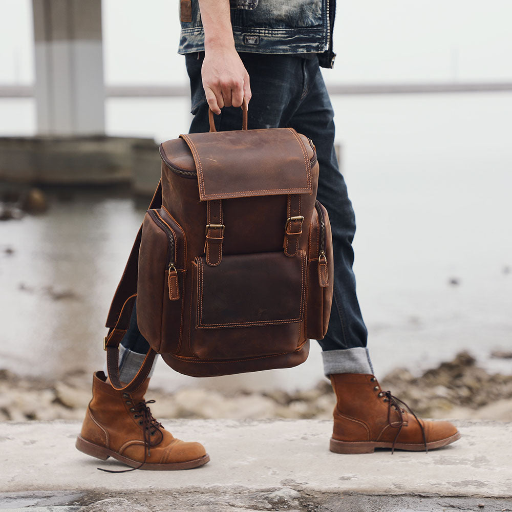 Charles - Sac à dos en cuir pour hommes