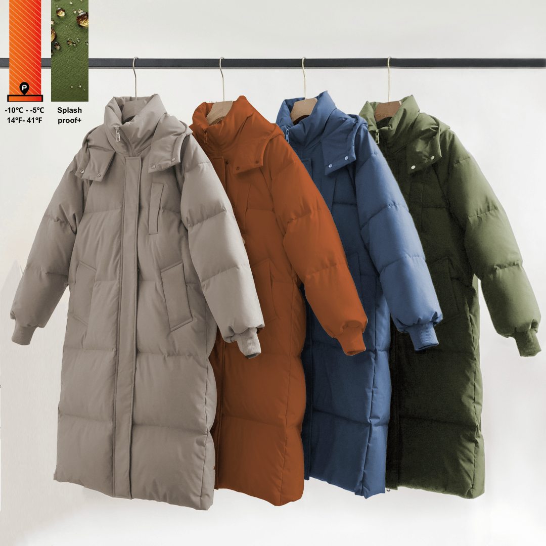 LUNA | Manteau Long Puffer avec Capuche