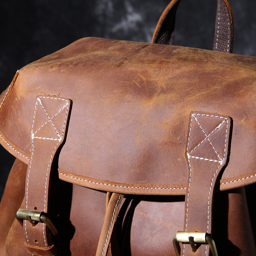 Jeffrey - Sac à dos en cuir classique et durable