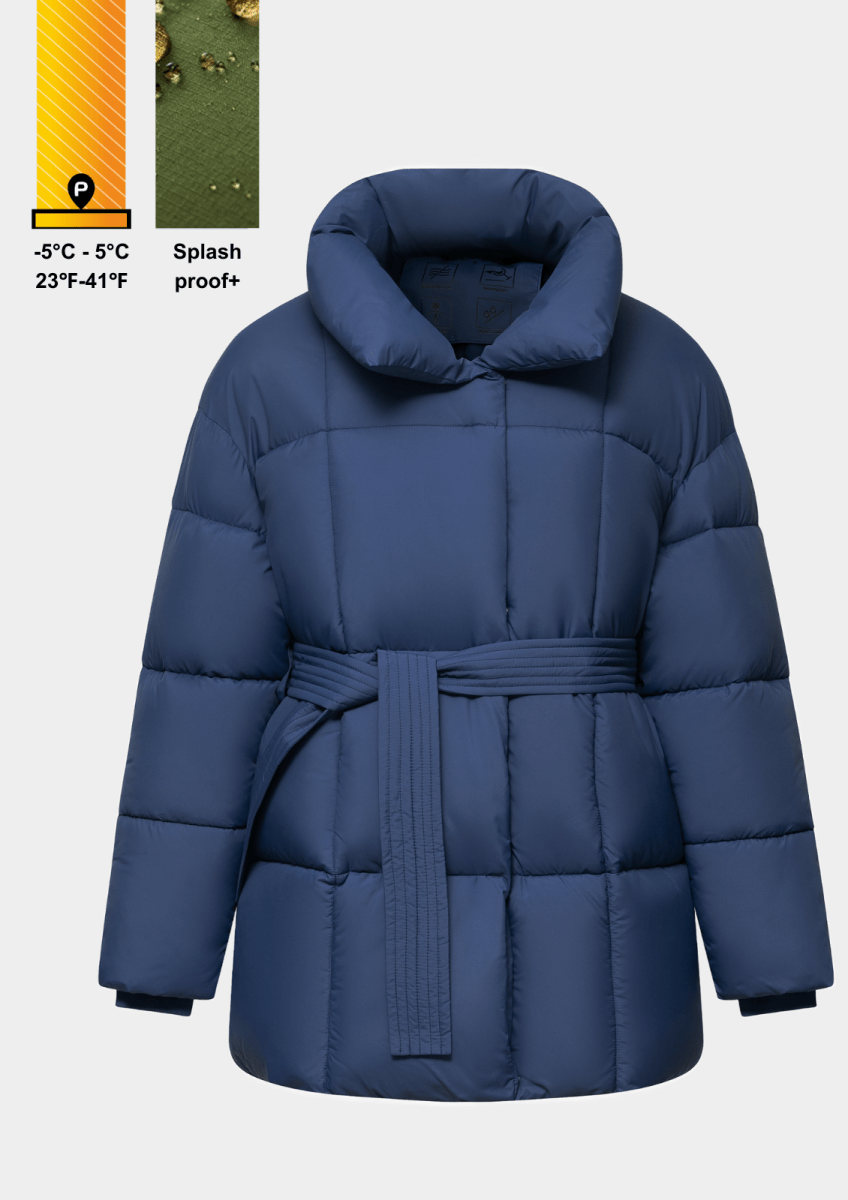 NOVA | Mi-Longue Puffer Jacket avec Ceinture