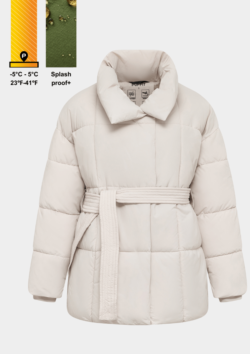 NOVA | Mi-Longue Puffer Jacket avec Ceinture