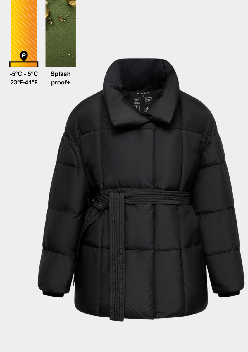 NOVA | Mi-Longue Puffer Jacket avec Ceinture