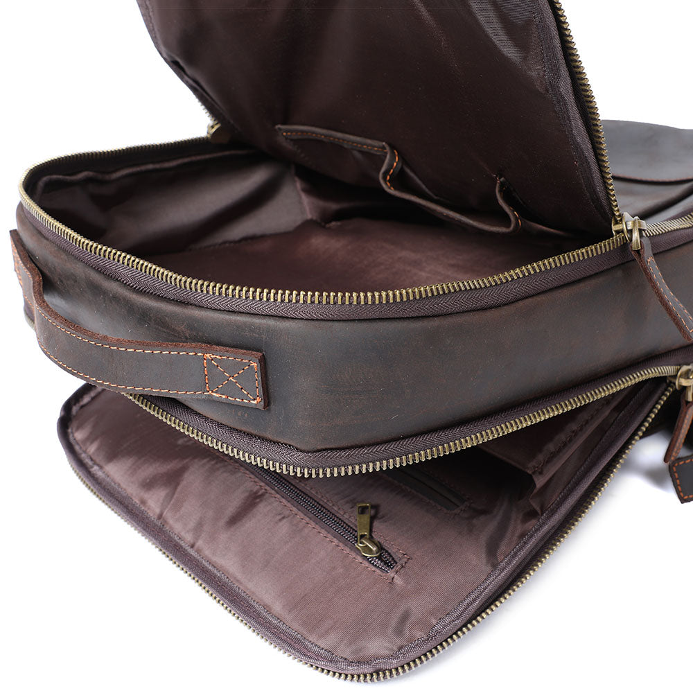 Andrew - Sac à dos en cuir pour ordinateur portable pour hommes