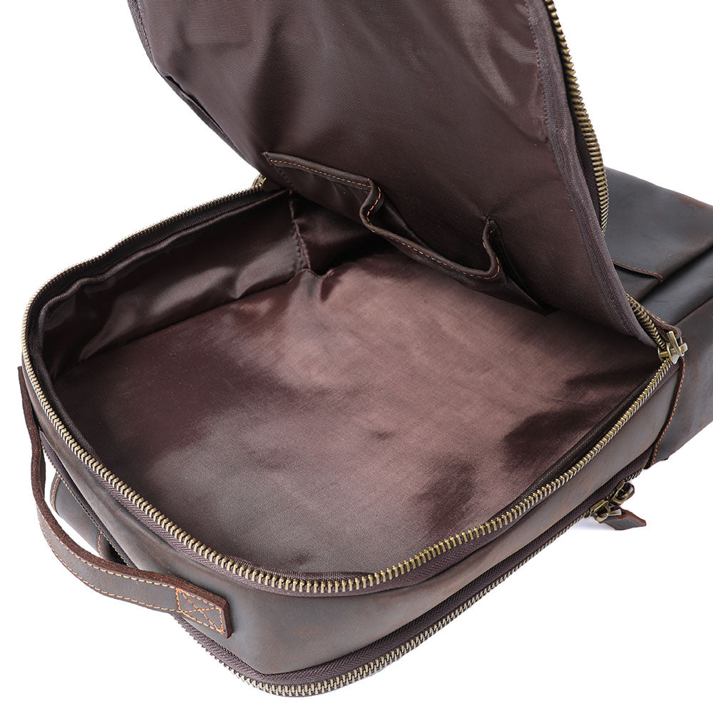 Andrew - Sac à dos en cuir pour ordinateur portable pour hommes