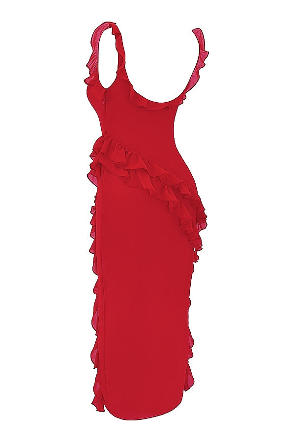 Dalia | Robe longue avec volants