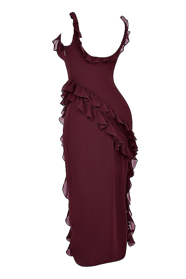Dalia | Robe longue avec volants