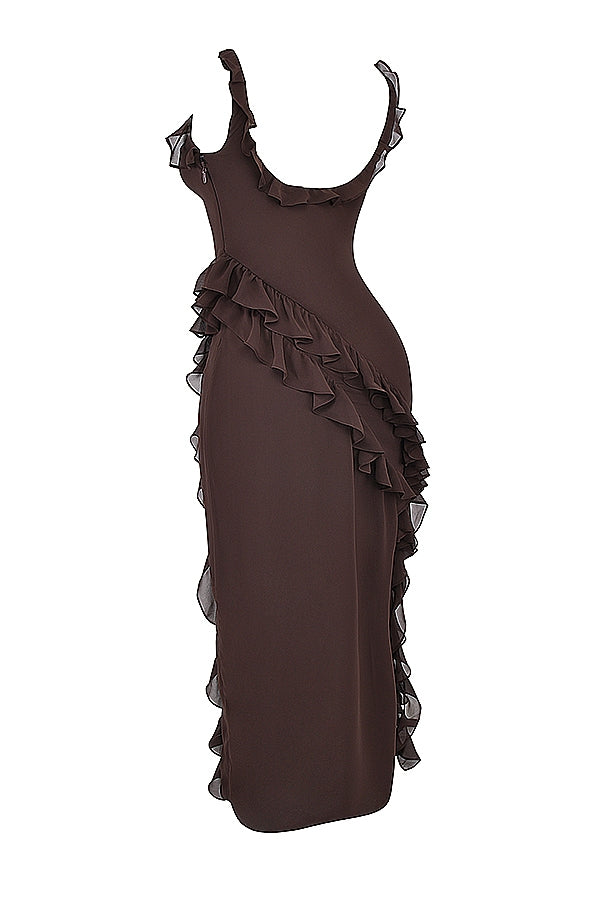 Dalia | Robe longue avec volants