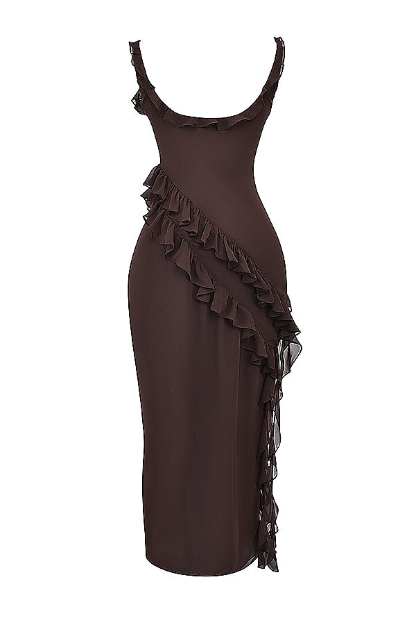 Dalia | Robe longue avec volants