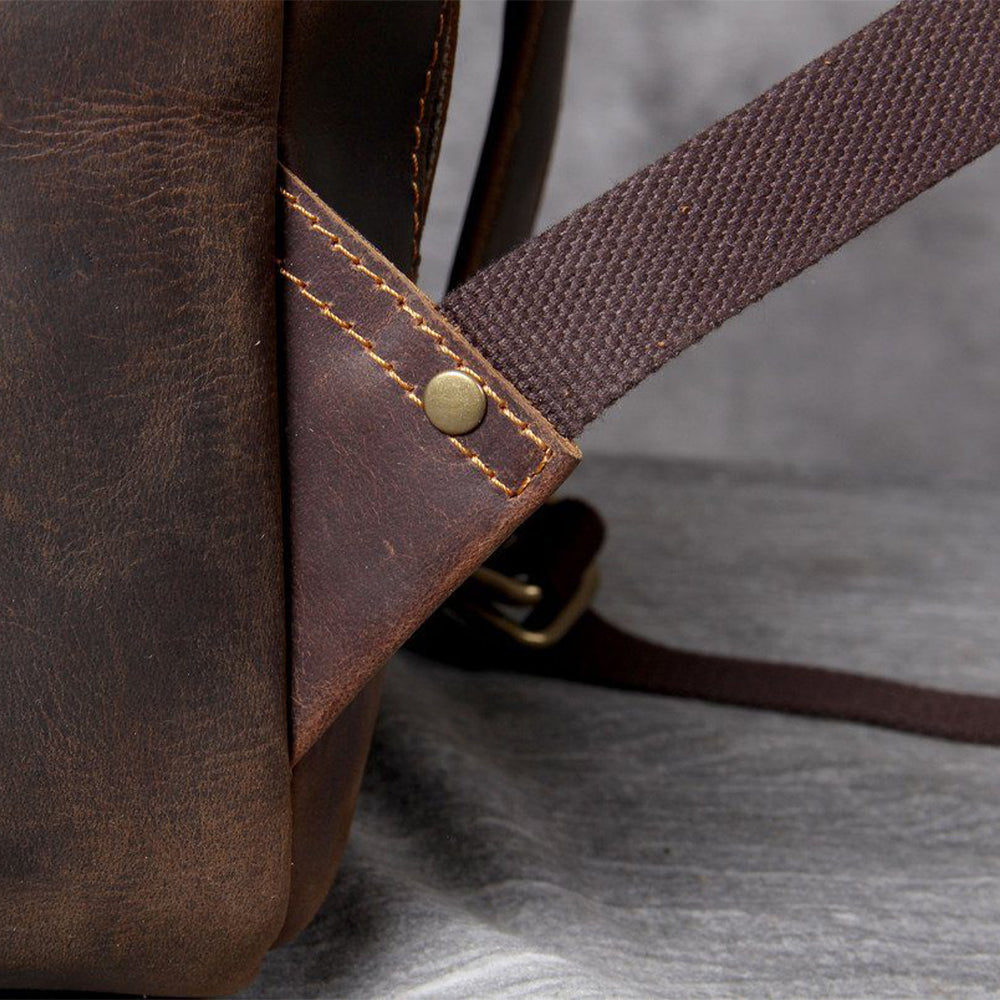 Jason - Sac à dos en cuir tan premium