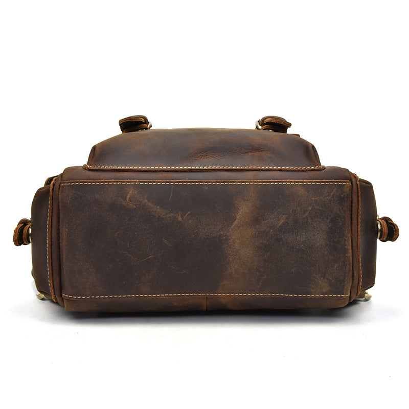 Nathan - Sac à dos en cuir résistant à l'eau